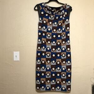 Anne Klein Womens Dress 8 Sleeveless Abstract
